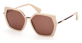 MaxMara Eyeglasses MM0136 ivory / brown/25E