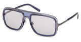 MCM Worldwide MW0017-H shiny blue / smoke/90A