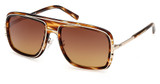 MCM Worldwide Eyeglasses MW0017-H havana/other / gradient brown/56F