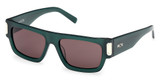 MCM Worldwide Eyeglasses MW0019 shiny dark green / brown/96E