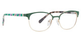 Vera Bradley Eyeglasses Reesa FOXGLOVE FIELDS GREEN/FFG
