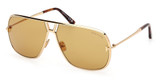 Tom Ford Eyeglasses FT1204 shiny deep gold / brown/30E
