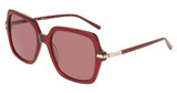 Ferragamo Eyeglasses SF2076S TRANSPARENT RED/616