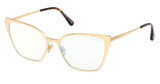Tom Ford Eyeglasses FT6051-B shiny deep gold/030