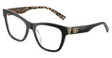 DOLCE & GABBANA Eyeglasses DG3430 BLACK ON LEO BROWN/3299