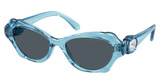 SWAROVSKI Eyeglasses SK6050 TRANSAPRENT LIGHT BLUE/107887