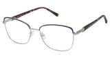 Elizabeth Arden Eyeglasses EA6078 Blue Silver