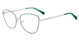 Lucky Brand Eyeglasses VLBD135 GREEN SILVER