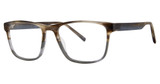Jhane Barnes Eyeglasses Arbitrary Denim Horn/DN