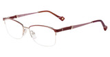 Yalea Eyeglasses VYA164 RED GOLD/BORDEAUX
