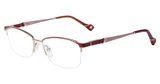 Yalea Eyeglasses VYA164 RED GOLD/BORDEAUX