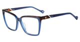 Yalea Eyeglasses VYA185 SHINY TRANSPARENT BLUE