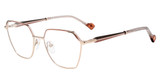 Yalea Eyeglasses VYA189 MINK WITH COLORED PARTS