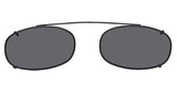 Hilco Eyeglasses Sun Clips, Oblong Black