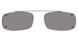 Hilco Eyeglasses Sun Clips, Low Rectangle Pewter