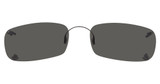 Hilco Eyeglasses Sun Clips, Low Rectangle Black