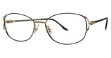 Marchon NYC Eyeglasses TRES JOLIE 110 BLACK/GOLDEN/003