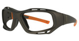 Hudson Optical Eyeglasses H4 Graphite with Orange