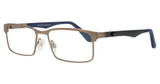 Art-Craft Eyeglasses USA Workforce 451AM Standard Chestnut Front / Grey-Blue Temples/45143/61