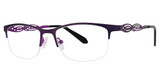 Genevieve Paris Design Eyeglasses Luxury matte plum/fuchsia