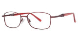 Modern Metals Eyeglasses Dramatic matte burgundy