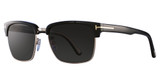 Tom Ford Eyeglasses FT0367 shiny black / smoke polarized/01D