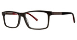 Elan Collection Eyeglasses 3718 Black/Red