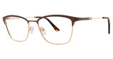 Genevieve Paris Design Eyeglasses Stellar matte brown/gold
