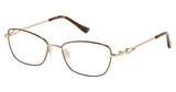 Tura Eyeglasses R582 brown/gold/BRN