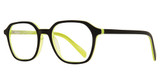 Global Optique Eyeglasses KP522 BLACK/YELLOW
