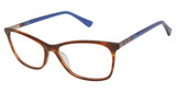 Nicole Miller Eyeglasses Saint Tropez BROWN HORN/C01