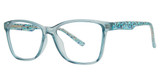 Modern Plastics II Eyeglasses Symbolic teal crystal
