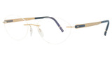 Silhouette Eyeglasses 5555 demo Gold/Navy Blue/7630