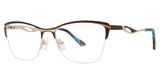 Genevieve Paris Design Eyeglasses Belinda brown/gold