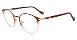 Yalea Eyeglasses VYA041 Burgundy 0K99