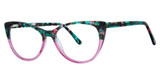 Genevieve Boutique Eyeglasses BECKON teal/fuchsia