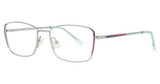 Easyclip Eyeglasses EC607 Shiny Light Blue & Sparkle Purple & Pink/50