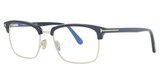 Tom Ford Eyeglasses FT5801-B shiny blue/090