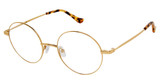 Denon Eyewear Eyeglasses LESLIE Shiny Japanese Gold