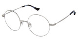 Denon Eyewear Eyeglasses LESLIE Brushed Silver