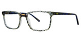 Jhane Barnes Eyeglasses Colormap Blue Check/BL