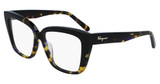 Ferragamo Eyeglasses SF2939N VINTAGE BLUE TORTOISE/BLACK/235