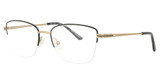 Cote d Azur Eyeglasses CDA-372 Black / Antique Gold/3