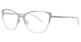Cote d Azur Eyeglasses CDA-374 Silver / Terracotta/3