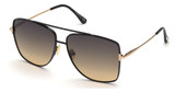 Tom Ford Eyeglasses FT0838 shiny black / gradient smoke/01B