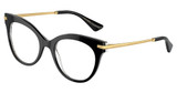 DOLCE & GABBANA Eyeglasses DG3392 BLACK ON LEO/3299