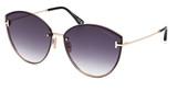 Tom Ford Eyeglasses FT1106 shiny rose gold / gradient smoke/28B