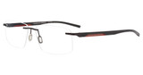 Porsche Eyeglasses P8748 Black/Red D0S1