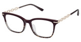 L.A.M.B. Eyeglasses LAUF151 burgundy / leopard/BUR