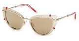 Christian Louboutin Eyeglasses LB0002 gold / smoke mirror/32C